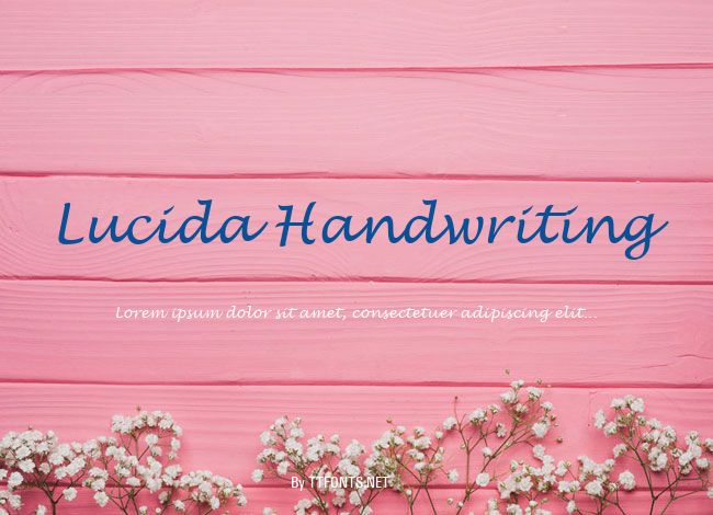 Lucida Handwriting example